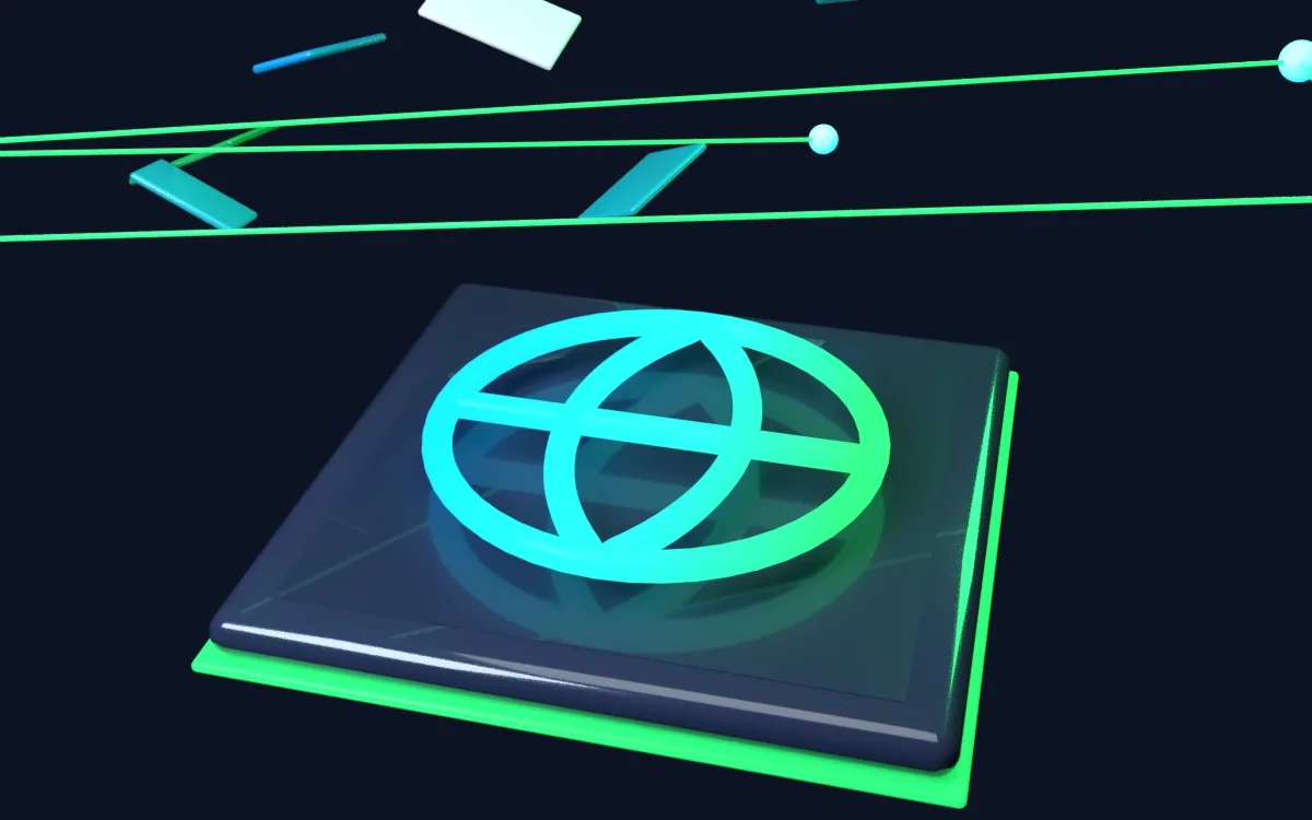 Bordai Website Builder — 3D render
