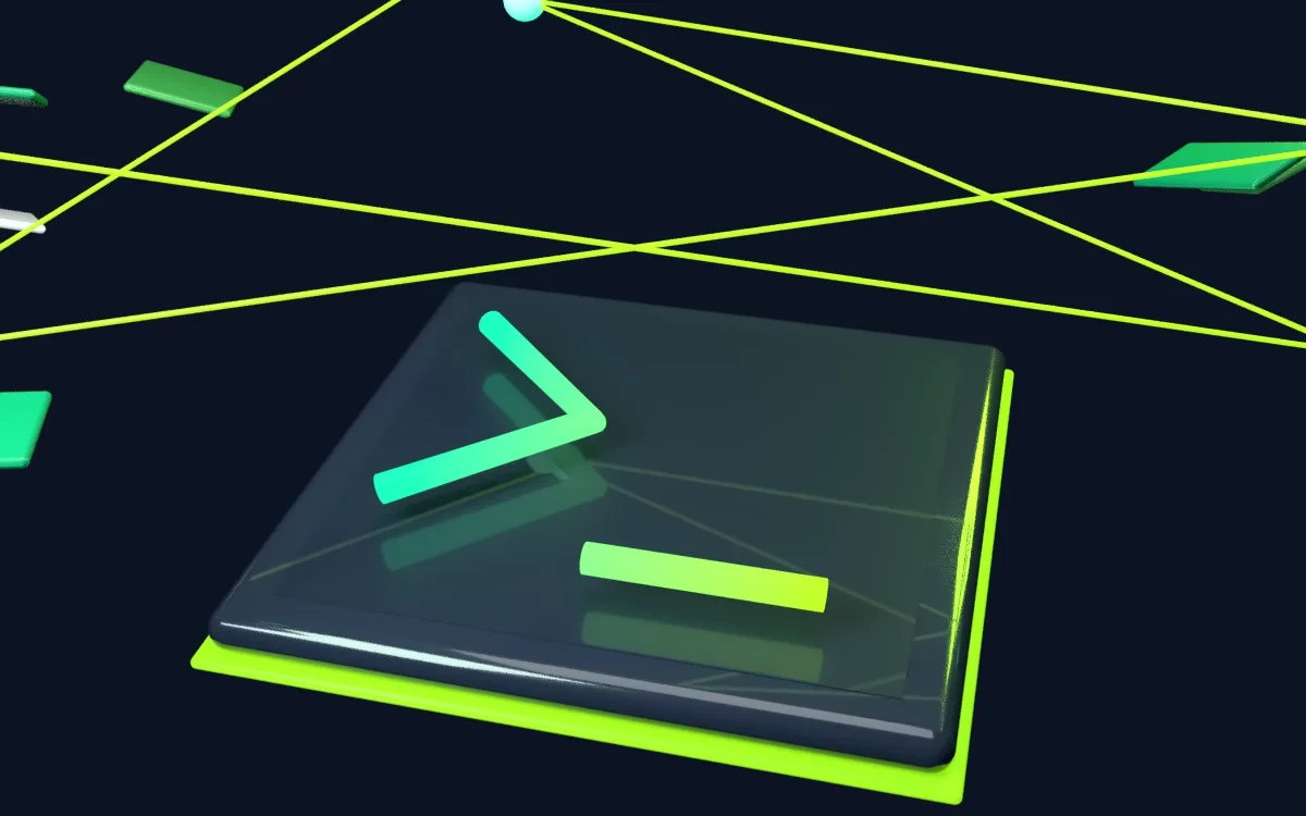 Bordai Vibe Coding Setup — 3D render